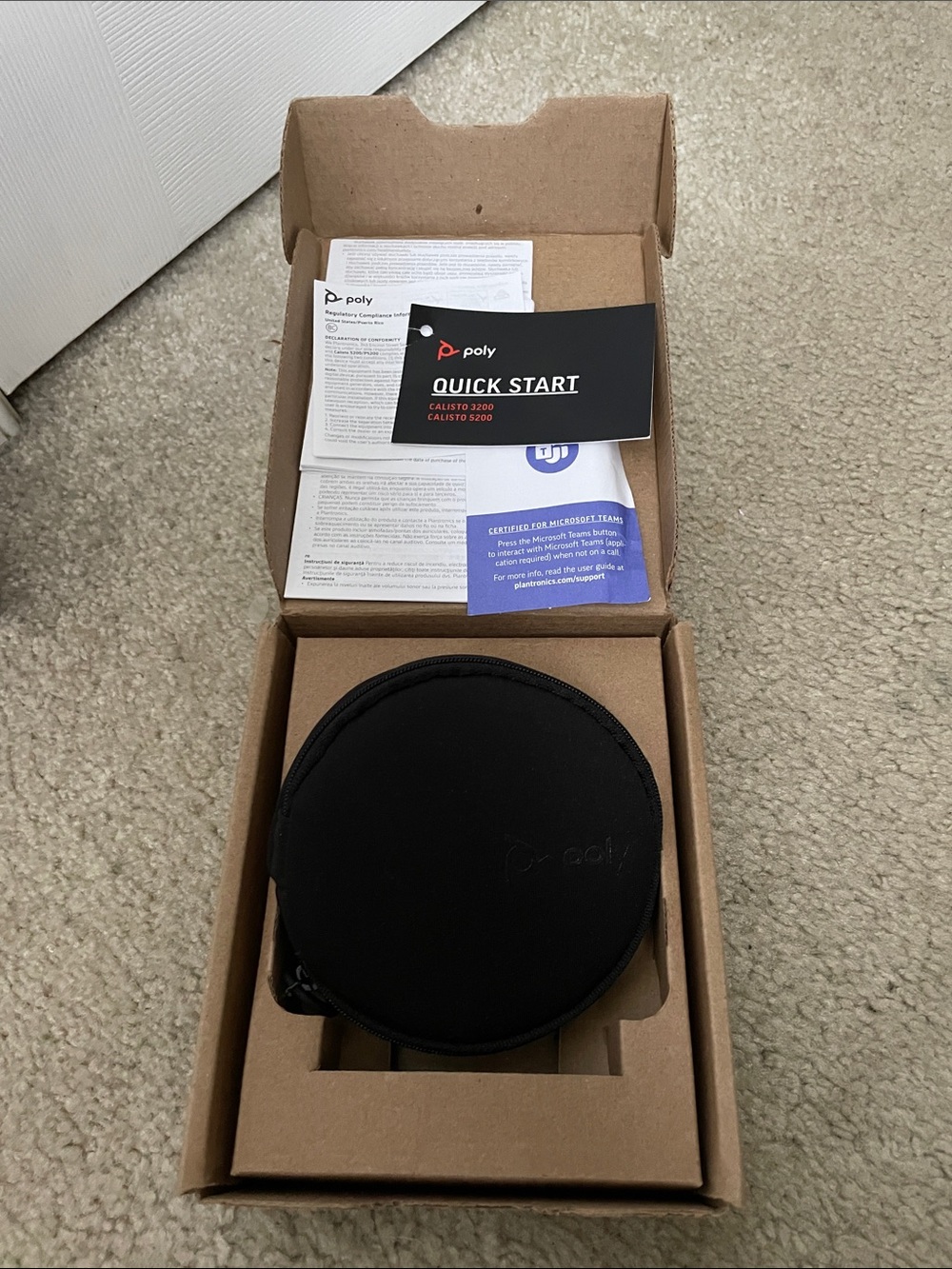 POL Black Portable Speaker with Carry Case